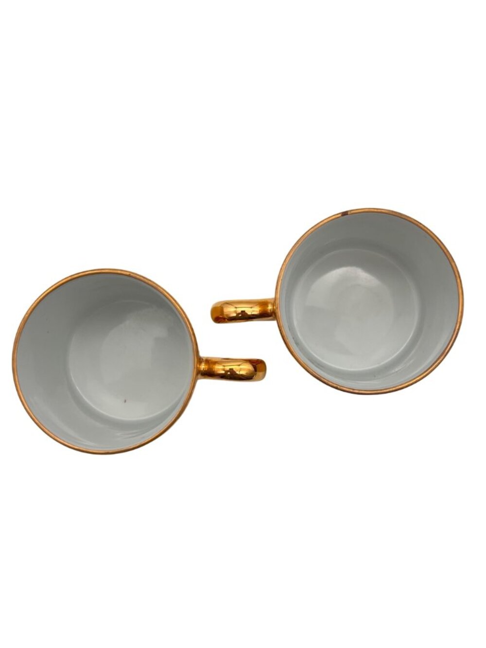 Vintage Fitz & Floyd FF Japan Gold Porcelain Espresso Tea Cup & Saucer Set Of 2 - Picture 8 of 13